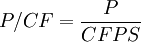 P/CF=\frac{P}{CFPS}
