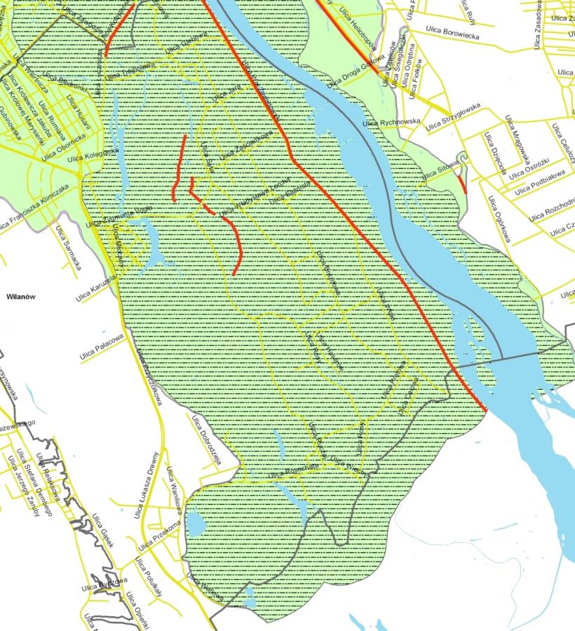 Powódź 2010: Mapa terenów zalewowych w Warszawie