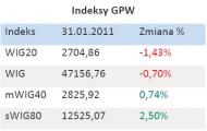Indeksy GPW - styczeń 2011 r.