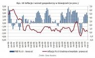 Rys. 10 Inflacja i wzrost gospodarczy w Szwajcarii (w proc.)
