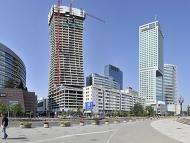Wieżowiec Złota 44 w budowie w październiku 2011. Fot. materiały prasowe inwestora