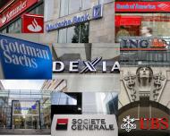Banki zbyt duże, by upaść: wśród nich są Goldman Sachs, UBS, bank of America, Unicredit, ING Bank, Nordea, Societe Generale.