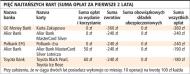 Pięć najtańszych kart (suma opłat za pierwsze 2 lata)