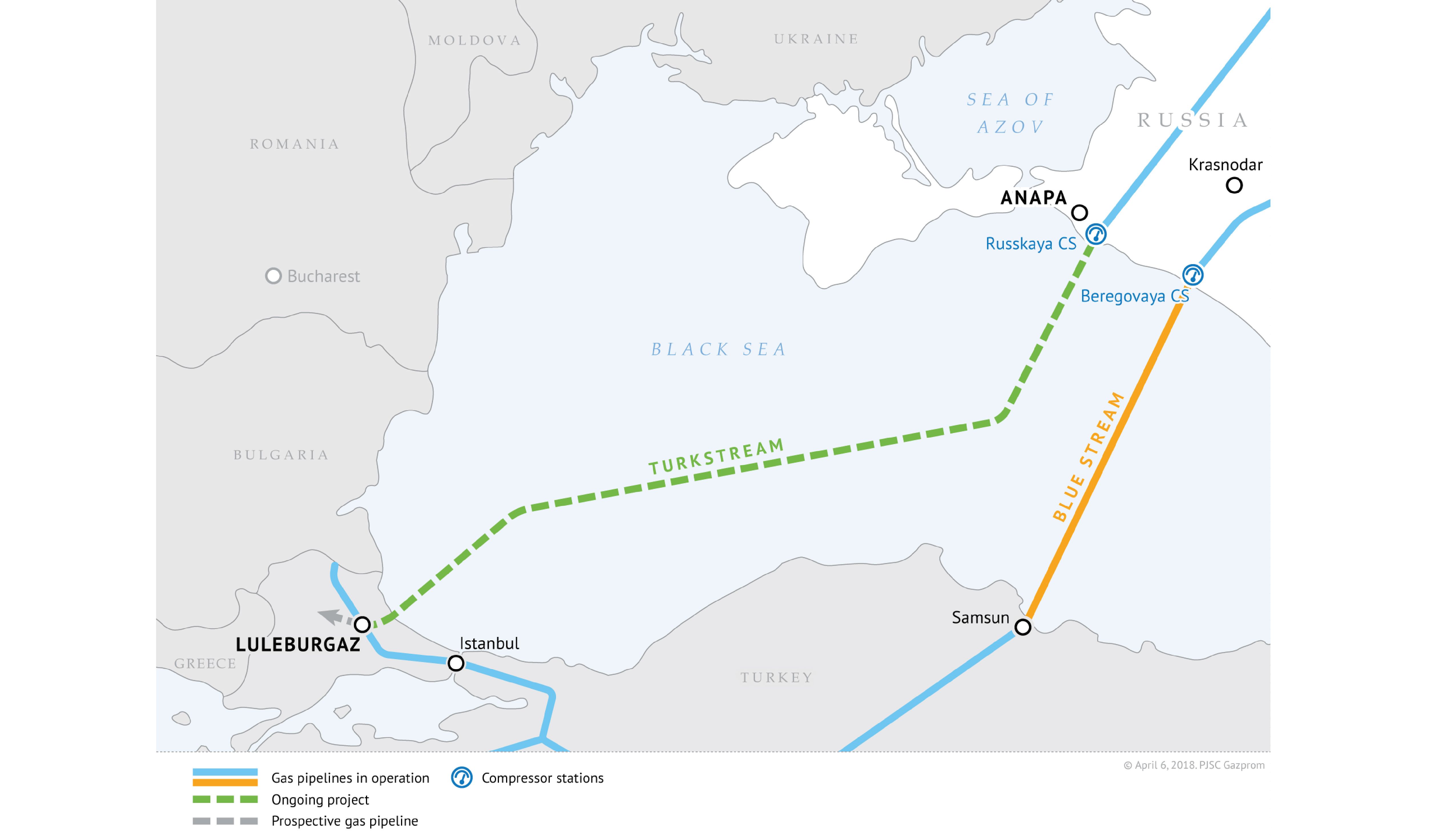 Турецкий поток карта