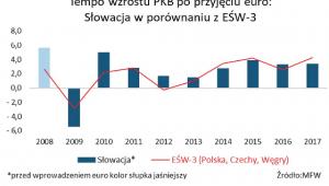 Tempo wzrosty PKB po przyjęciu euro - Słowacja