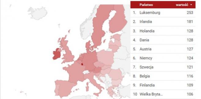 Mapa Europejskiego Bogactwa Dane Eurostatu O Pkb Państw I Regionów W Ue Infografika 1949