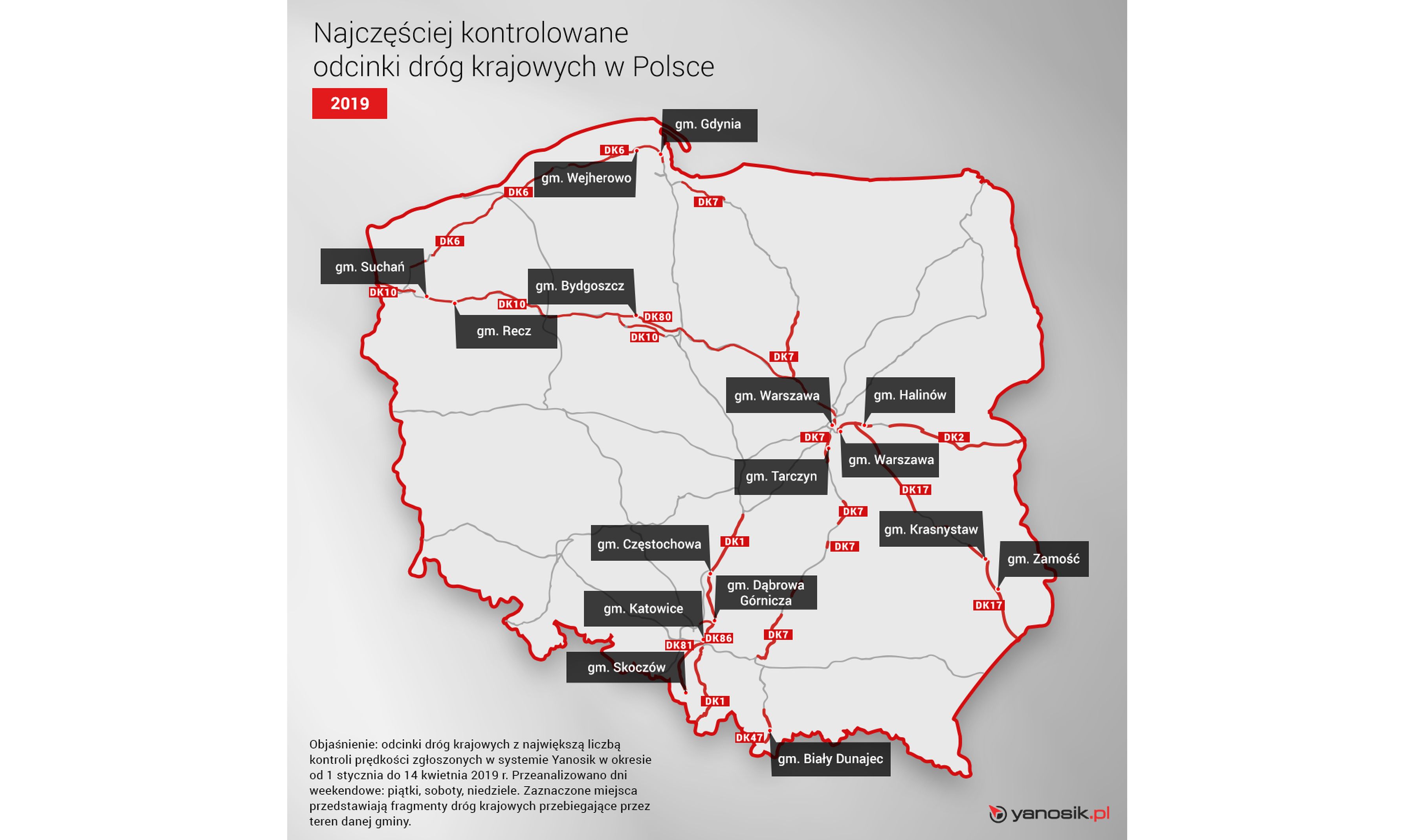 Limity Prędkości W Polsce 2019 Kontrola prędkości na drogach w Polsce 2019 mapa - zdjęcie